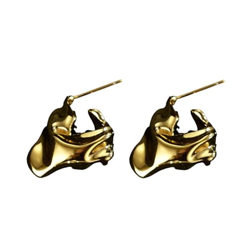 Damen Ohrringe, Silber 925 Ohrringe Polierte Plissierte Zarte Persönlichkeit Silber Ohringe Silber Für Damen Geburtstag Valentinstag Geschenck von Elepadaki