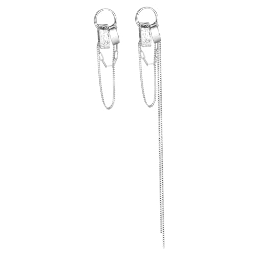 Damen Ohrringe, Silber 925 Ohrringe Punk Kette Quaste Ohrstecker Silber Set Silber Für Damen Geburtstag Valentinstag Geschenck von Elepadaki