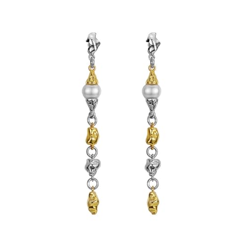 Damen Ohrringe, Silber 925 Ohrringe Zarter Perlen-Anhänger Personalisiert Silber Ohrringe Stecker Silber Gold Für Damen Geburtstag Valentinstag Geschenck von Elepadaki