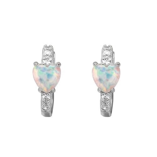 Damen Ohrringe, Silber 925 Ohrringe Zartes Einfaches Herz Mit Zirkonia Besetzt Ohrstecker 925 Silber Für Damen Geburtstag Valentinstag Geschenck von Elepadaki