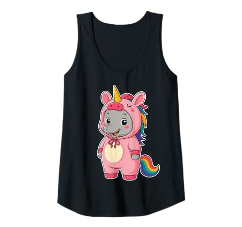 Damen Kawaii Elefant im Einhorn Kostüm für Mädchen Kinder Einhorn Tank Top Damen Kawaii Elefant im Einhorn Kostüm für Mädchen Kinder Einhorn Tank Top von Elephant In Unicorn Costume Kawaii Design
