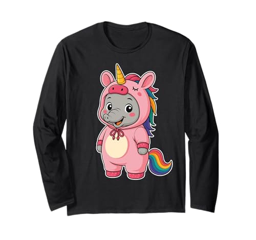 Kawaii Elefant im Einhorn Kostüm für Mädchen Kinder Einhorn Langarmshirt Kawaii Elefant im Einhorn Kostüm für Mädchen Kinder Einhorn Langarmshirt von Elephant In Unicorn Costume Kawaii Design