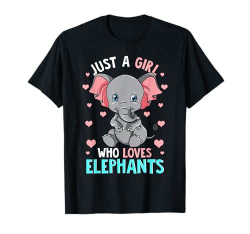Just A Girl Who Loves Elephants Shirt Elefant Shirt Mädchen T-Shirt Just A Girl Who Loves Elephants Shirt Elefant Shirt Mädchen T-Shirt von Elephant Shirt & Tees Co