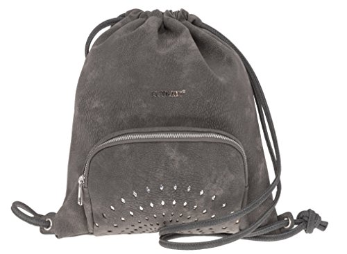 Elephant Damen Beutel Rucksack GLAM SHINE Kunstleder (Grey (Grau)) von Elephant