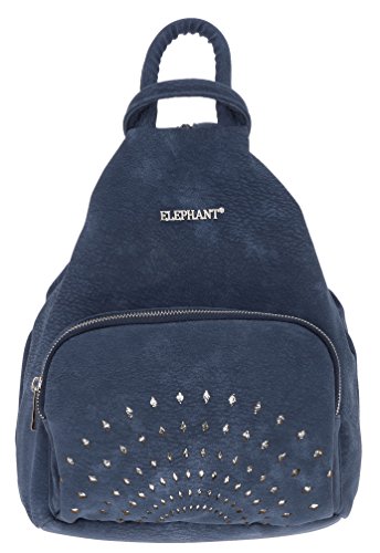 Elephant Damen RUCKSACK GLAM SHINE Damenrucksack Kunstleder 3274 (Blue (Blau)) von Elephant