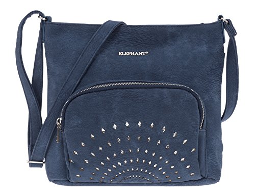 Elephant Handtasche GLAM SHINE Damentasche Tasche Umhängetasche Kunstleder 3272 (Blue (Blau) von Elephant