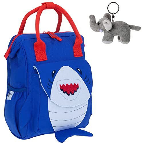 Elephant Kinderrucksack Jungen Mädchen Kinder Kids Kindergartenrucksack ab 3 Jahren Rucksack mit Klappöffnung +e (Hai Blau 361) von Elephant
