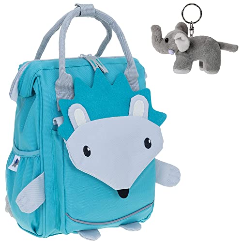 Elephant Kinderrucksack Jungen Mädchen Kinder Kids Kindergartenrucksack ab 3 Jahren Rucksack mit Klappöffnung +e (Igel Türkis 357) von Elephant