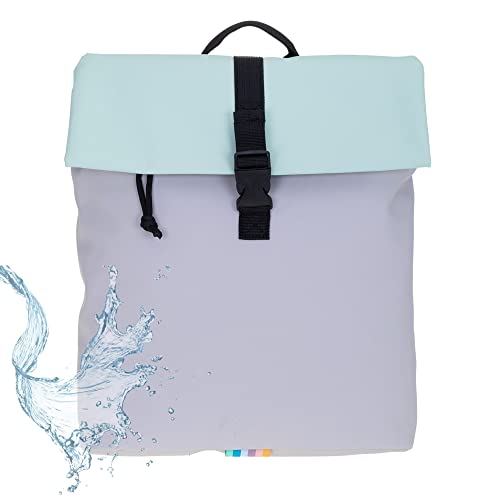 Elephant Rucksack Damen Takskal Fashion small Damenrucksack Mini Tablet PC Tasche Handtasche Plane Geheimfach Frauen Medium 12820 + Schlüsseletui (grey/mint (grau - mint grün)) von Elephant