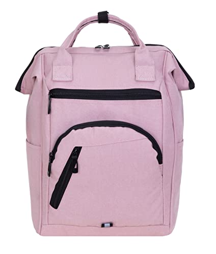 Elephant Rucksack Finn Twice Tasche A4 Daypack Bürorucksack Damen Herren Freizeitrucksack 12830 Auswahl (Dusty Pink Zip Black) von Elephant