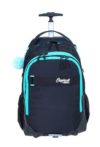 Elephant Trolley Mädchen Schultrolley Hero Signature Schulranzen Schultasche Trolly Rucksack 12800 Auswahl (Tiff Türkis 13016 Black) von Elephant