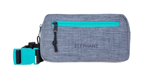 Hüfttasche Bauchtasche Gürteltasche Outdoor Damen Herren Hip Bag Fanny Pack Large Urban Pouch Sport Crossbag Elephant Travel Waist Bag (Grau-Türkis 13027) von Elephant