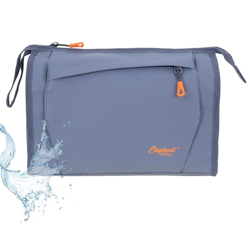 Kulturtasche Kosmetiktasche Damen Herren groß Elephant Tour Large Washbag aus Plane Sauna Sport Reise Tasche wasserabweisend Kulturbeutel 1300 + 1 Beutel (Titan Grey (Grau)) von Elephant
