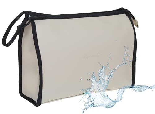 Kulturtasche aus Plane Washbag groß Damen Herren Elephant Hydro Classic wasserabweisend Large Kosmetiktasche Travel Reise Tasche Beautycase Kulturbeutel 4 L 12817 Auswahl + Beutel (Sand Beige (5)) von Elephant