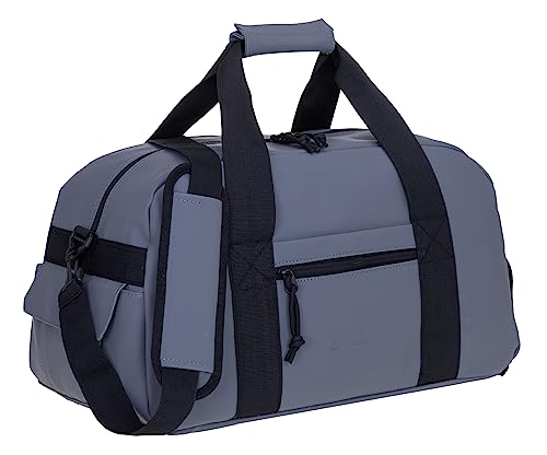 Sporttasche Fitness Tasche Damen Herren Kinder 46 cm 24 L Plane wasserabweisend Schuhfach Nassfach Reisetasche Handgepäck Freizeittasche Hydo Gym Bag 12891 + Trinkflasche (Uni Grau) von Elephant