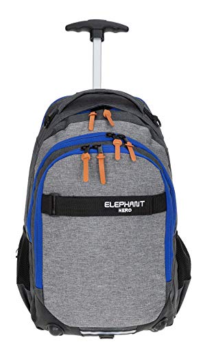 Trolley Jungen Mädchen Elephant Hero Signature Schultrolly Schulrucksack mit Rollen Schultrolley 12724 (Two Tone Grey-Blue (grau-blau)) von Elephant