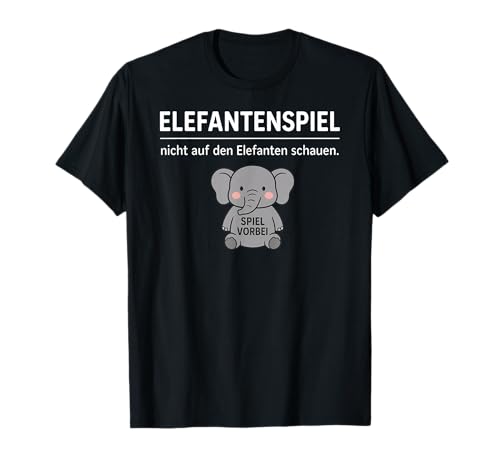 Lustiger Elefant Don't Look Game Over Tierliebhaber Jungen Mädchen T-Shirt von ElephantAxis1