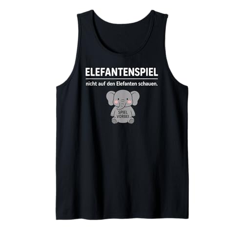 Lustiger Elefant Don't Look Game Over Tierliebhaber Jungen Mädchen Tank Top von ElephantAxis1