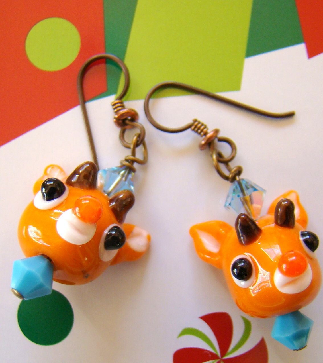 Lampwork Rentier Ohrringe Perlen Schmuck von ElephantBeads