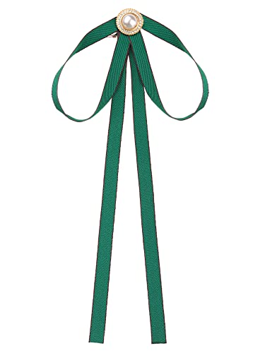 Elerevyo Damen Brosche Pin Fliege Perle Accessoire Pre Neck Krawatte für Hochzeit Party, Grün , Einheitsgröße Elerevyo Damen Brosche Pin Fliege Perle Accessoire Pre Neck Krawatte für Hochzeit Party, Grün , Einheitsgröße von Elerevyo