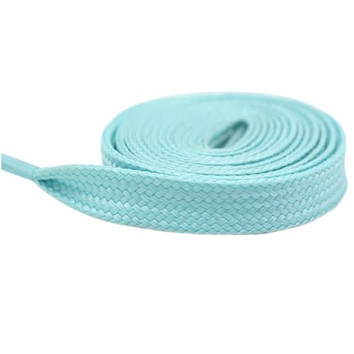 Elerevyo Flache Schnürsenkel für Herren und Damen, einfarbig, 2 Paar für Sneakers, Türkis/Ausflug, einfarbig (Getaway Solids), 120cm/47.2" von Elerevyo