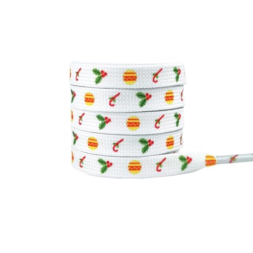 Elerevyo Flache Weihnachts-Schnürsenkel für Erwachsene, Männer, Ihn, Frauen, Teenager, Weihnachtsdekorationen, Schuhringe, 1 Paar, Weihnachten 1, 120cm/47.2" Elerevyo Flache Weihnachts-Schnürsenkel für Erwachsene, Männer, Ihn, Frauen, Teenager, Weihnachtsdekorationen, Schuhringe, 1 Paar, Weihnachten 1, 120cm/47.2" von Elerevyo