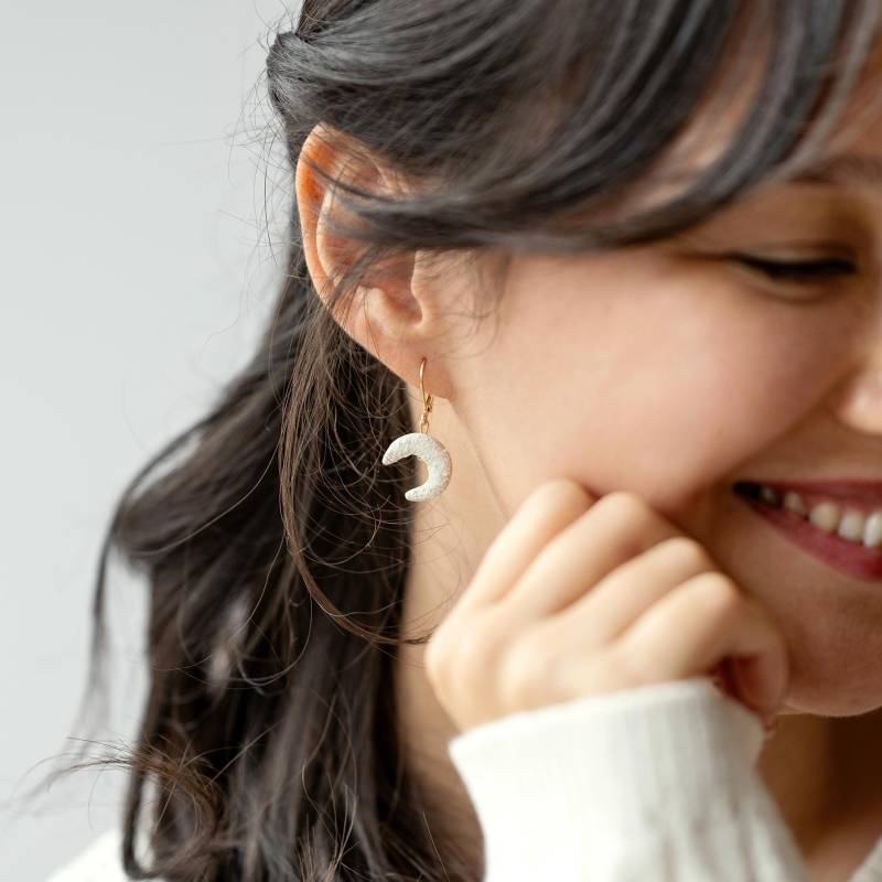 Vanillekipferl Statement Ohrringe, Winter Schmuck, Weihnachtskekse, Keks Ohrringe von ElesiAndMe