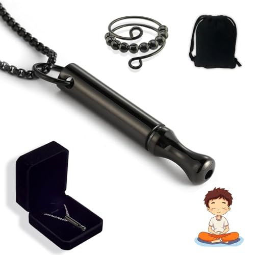 ElevaPulse 4 Pcs Set, Halskette Rauchfrei Original, Rauchentwöhnung Hilfsmittel, Atemkraft Rauchentwöhnung, Panikattacken Hilfsmittel, Stressabbau Atemkette,Herren Damen Geschenke von ElevaPulse