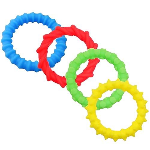 ElevaPulse Anti Stress Spielzeug Kinder, 4er Pack Fidget Armband, Zappelspielzeug für Stressabbau, Sensorisches Spielzeug für ADHS und Autismus, Beruhigende Anti Stress Armbänder von ElevaPulse