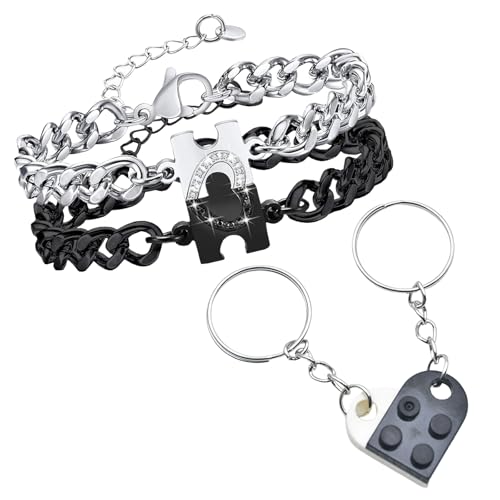 Pärchen Armband, Partner Armbänder, Paar Geschenke, Romantische Geschenkidee Für Verliebte, Geburtstagsgeschenk, 2 Stück Set Mit Socken Und Flaschenöffner, Weihnachtsgeschenke,Partnerarmbänder von ElevaPulse