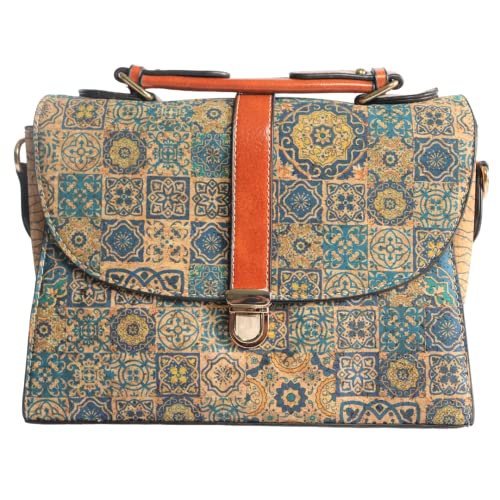 Aktentasche aus Naturkork, umweltfreundlich, vegan und biologisch abbaubar, modisch, lässig, elegant, sportlich, verstellbar, originelles Geschenk, Braun, Blau, Gelb, S Aktentasche aus Naturkork, umweltfreundlich, vegan und biologisch abbaubar, modisch, lässig, elegant, sportlich, verstellbar, originelles Geschenk, Braun, Blau, Gelb, S von Elevanty