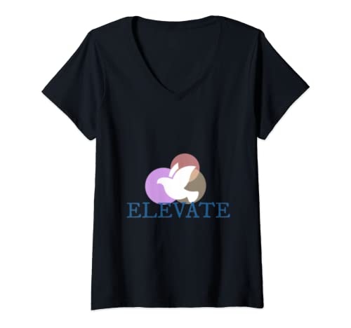 Damen Elevate T-Shirt mit V-Ausschnitt von Elevate