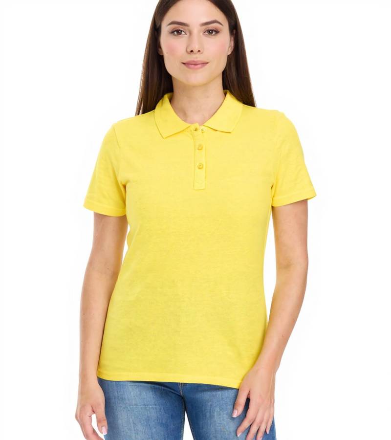 ELEVATE Helios Damen Polo-Shirt Baumwolle Polo-Hemd Pique-Strick 180 g/m² 3810710 Gelb von Elevate