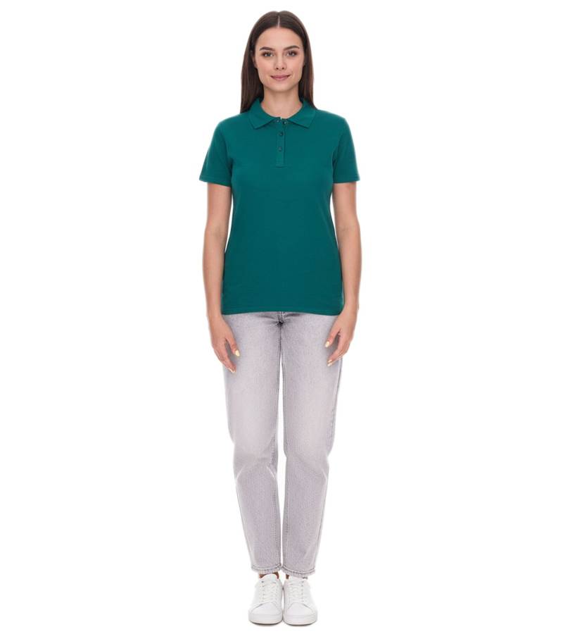 ELEVATE Helios Damen Polo-Shirt Baumwolle Polo-Hemd Pique-Strick 180 g/m² 3810760 Forest Dunkel-Grün von Elevate