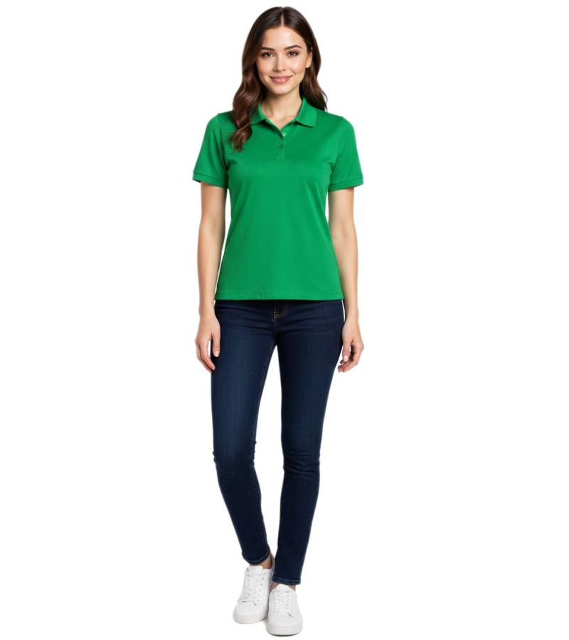 ELEVATE Helios Damen Polo-Shirt Baumwolle Polo-Hemd Pique-Strick 180 g/m² 3810769 Grün von Elevate