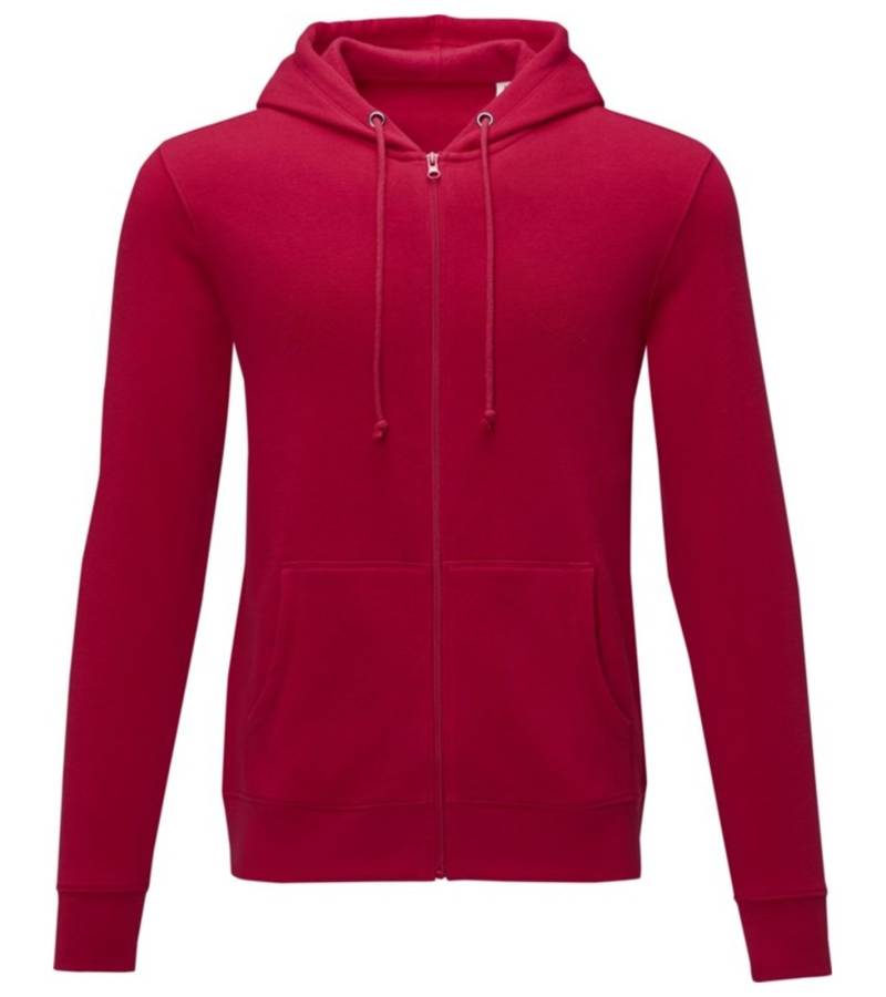 ELEVATE Theron Herren Sweat-Jacke mit 240 g/m2 Baumwoll-Sweater Kapuzen-Pullover Hoodie Größe Größen 3822925 Rot von Elevate