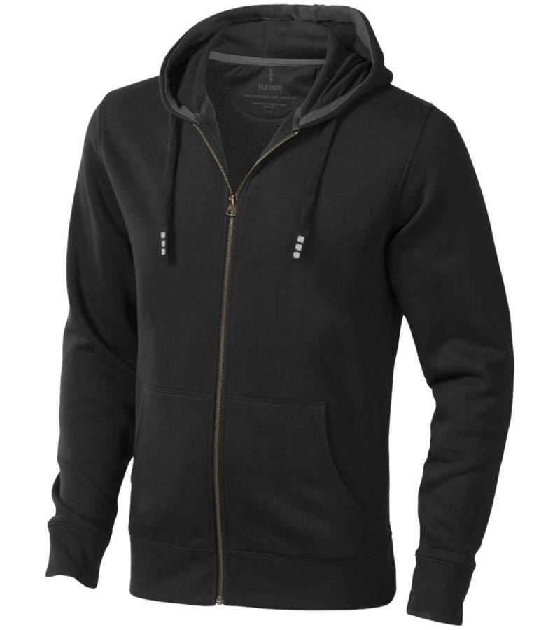 Elevate Arora Herren Sweat-Jacke mit Kapuze schlichte Baumwoll-Jacke Pullover 3821195 Anthrazit von Elevate