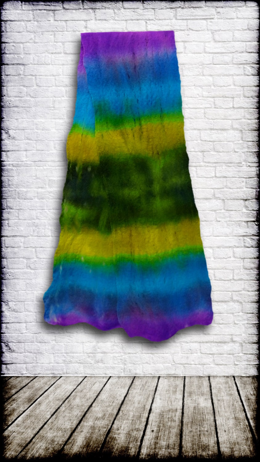 Bunte Hand-Gefärbt Cobweb Filz Schal - 100 % Wolle in Rambouillet Bunte Hand-Gefärbt Cobweb Filz Schal - 100 % Wolle in Rambouillet von ElevatedFibers