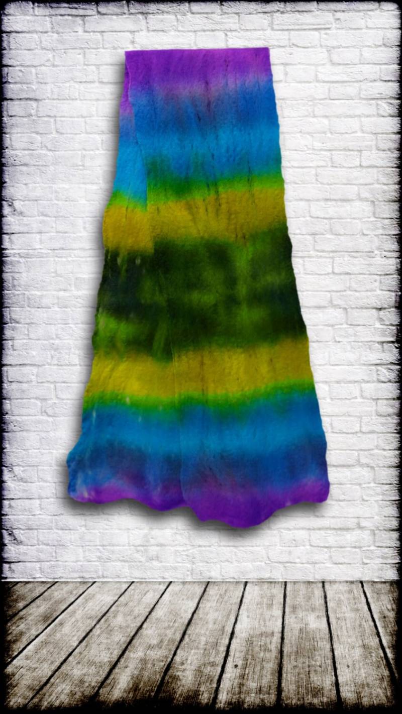 Bunte Hand-Gefärbt Cobweb Filz Schal - 100 % Wolle in Rambouillet Bunte Hand-Gefärbt Cobweb Filz Schal - 100 % Wolle in Rambouillet von ElevatedFibers