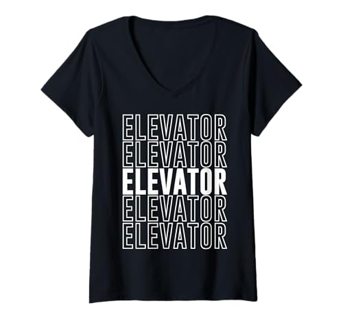 Damen Aufzug T-Shirt mit V-Ausschnitt Damen Aufzug T-Shirt mit V-Ausschnitt von Elevator Apparel