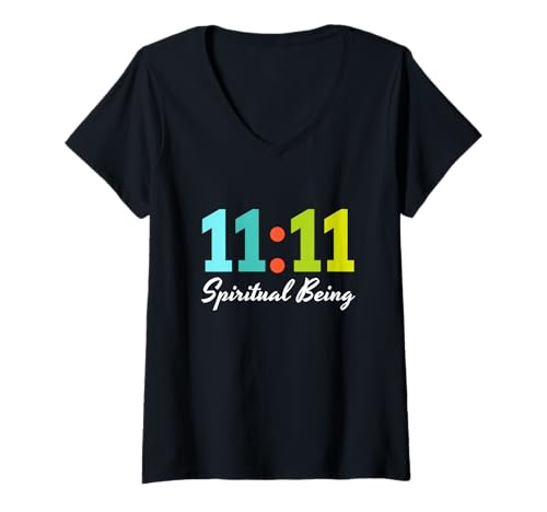 Damen Eleven 11 Angel Time 1111 Spirituelles Wesen Synchronizität T-Shirt mit V-Ausschnitt Damen Eleven 11 Angel Time 1111 Spirituelles Wesen Synchronizität T-Shirt mit V-Ausschnitt von Eleven 1111 Spiritual Being Manifest Synchronicity
