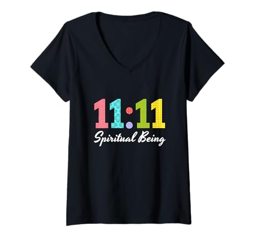 Damen Eleven 11 Angel Time 1111 Spirituelles Wesen Synchronizität T-Shirt mit V-Ausschnitt Damen Eleven 11 Angel Time 1111 Spirituelles Wesen Synchronizität T-Shirt mit V-Ausschnitt von Eleven 1111 Spiritual Being Manifest Synchronicity