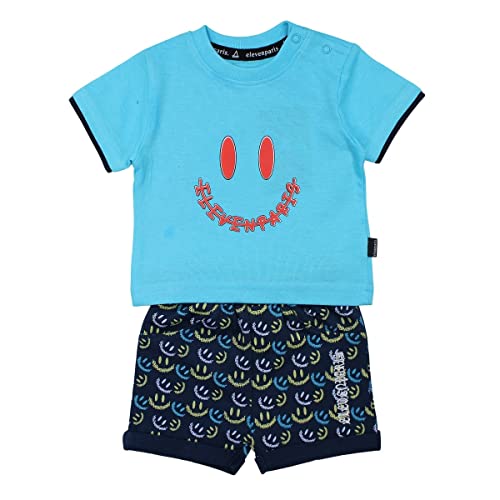 ELEVEN PARIS Baby-Jungen GELV 5021 ST S1 ZWEITEILIGES Set, BLEU, 12 von Eleven Paris