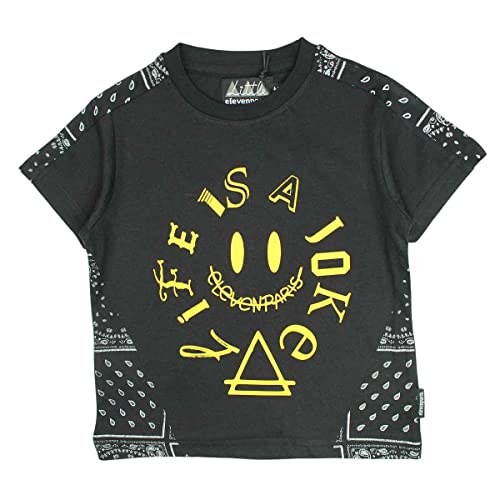 Eleven Paris Jungen Gelv0087 TMC BDC Un S2 T-Shirt, Schwarz, 8 Jahre von Eleven Paris