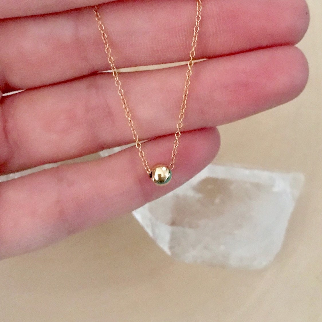 Einzelne Perle Connected Halskette von ElevenDreams