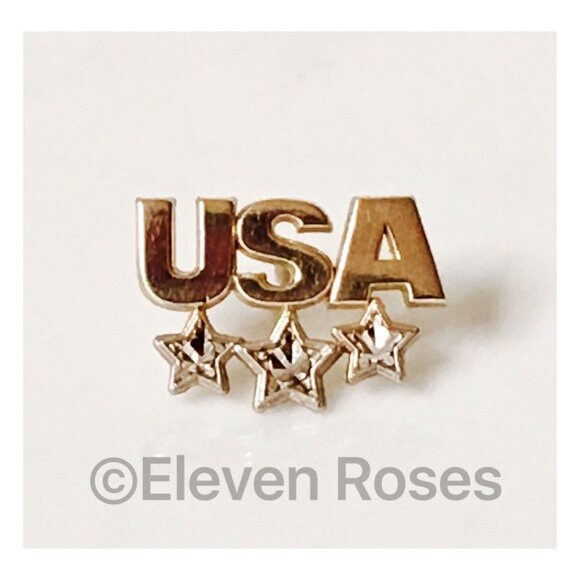 10K Gold Usa Tack Pin Krawatte Tac Diamond Cut Design Kostenloser Us Versand von ElevenRosesBoutique