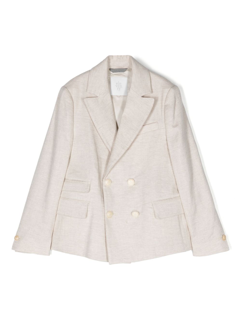 Eleventy Kids Doppelreihiger Blazer - Nude von Eleventy Kids