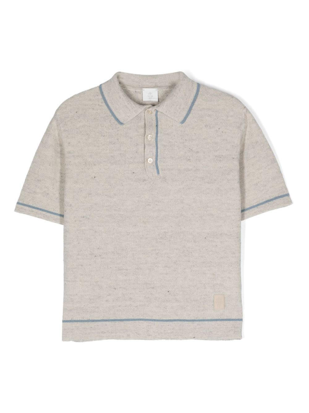 Eleventy Kids Gestricktes Poloshirt mit Kontrastbesatz - Nude von Eleventy Kids