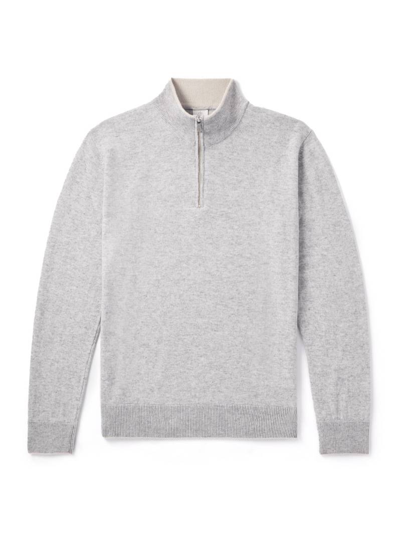 Eleventy - Cashmere Half-Zip Sweater - Men - Gray - M von Eleventy