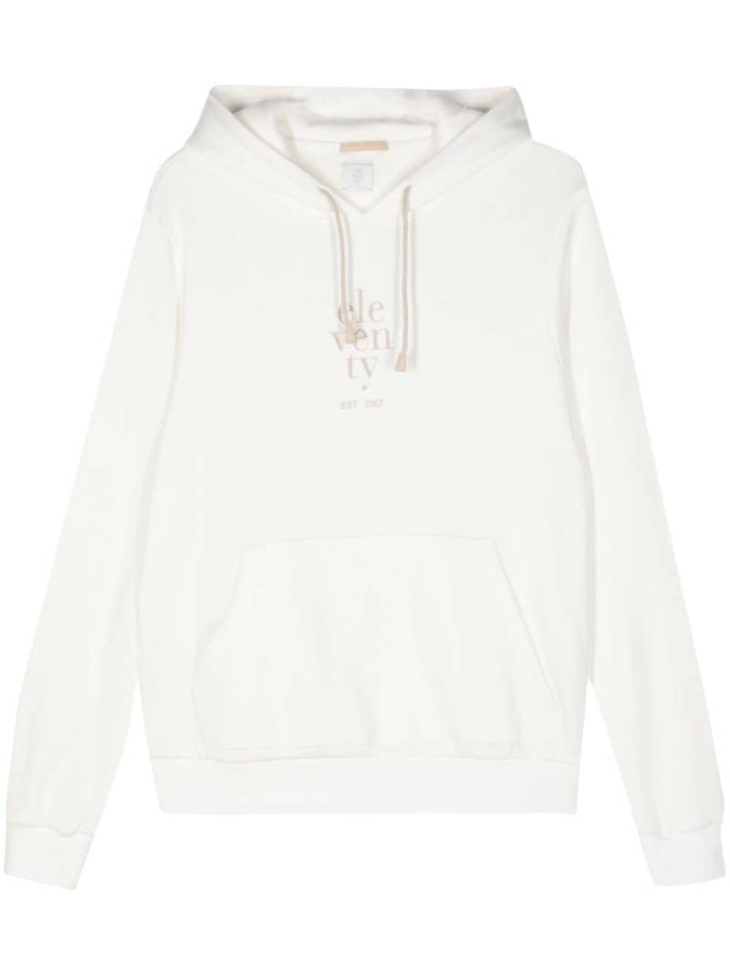 Eleventy Hoodie mit Logo-Print - Nude von Eleventy